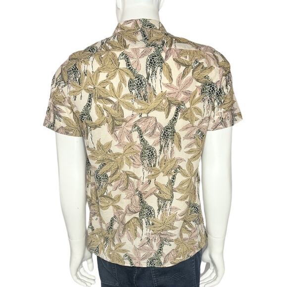 ZARA Men's Safari Print Shirt Relaxed Fit Large - Picture 3 of 7